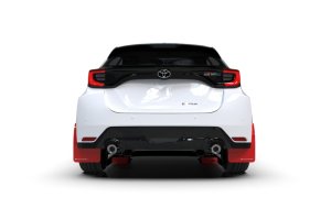 Toyota GR Yaris Mud Flaps - Rally Armor - UR Red w/White Logo - Red - `20-`25